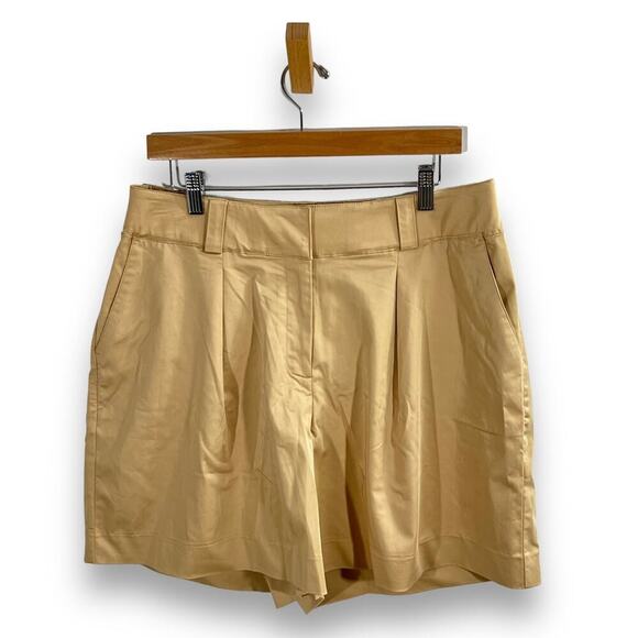 Lane Bryant Pants - Lane Bryant Chino Shorts Womens Size 14 Khaki Mid Rise Pleated Front Pockets NEW